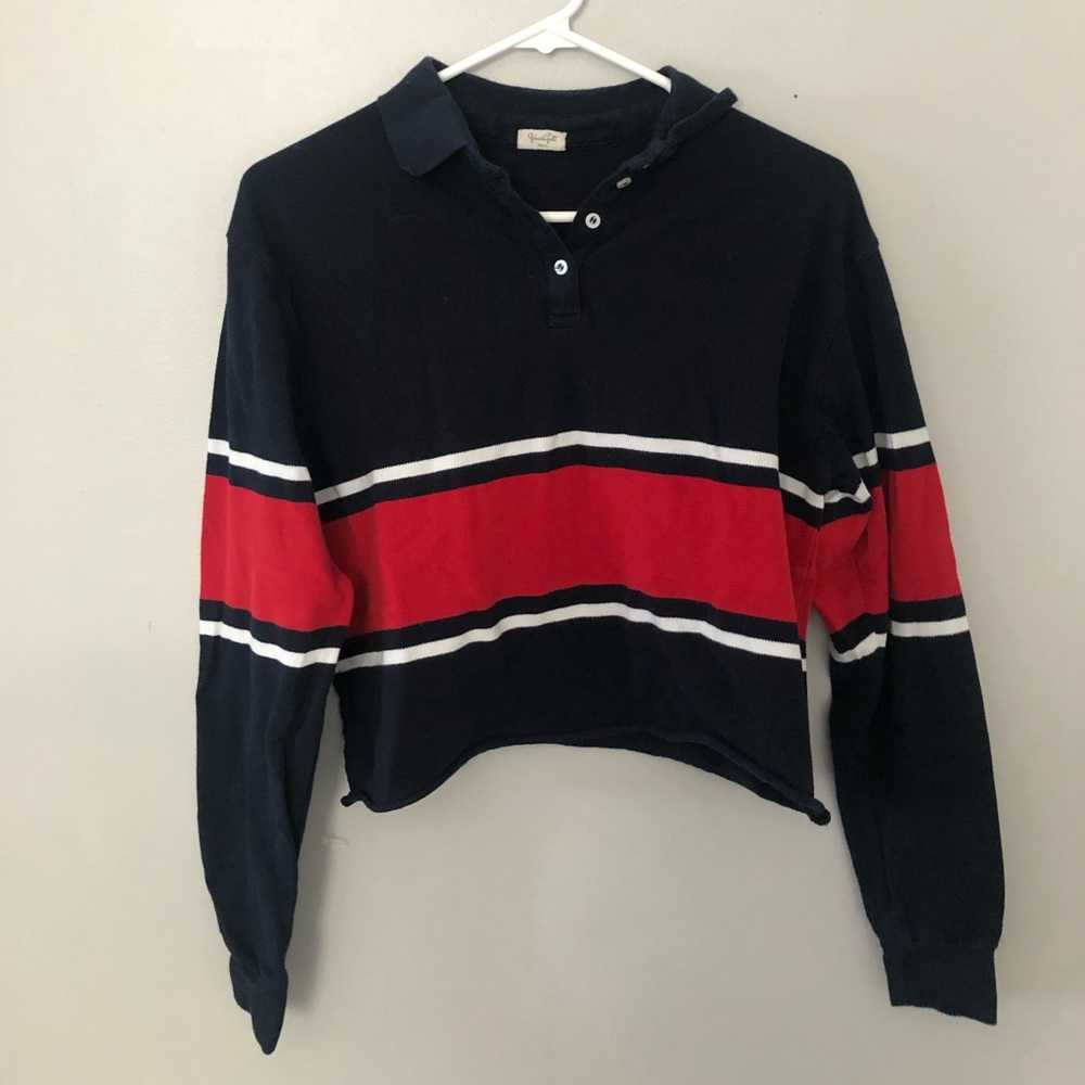 Brandy Melville Navy/Red Long Sleeve!